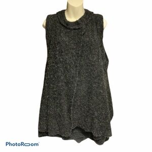 Free People small dark gray cape open front